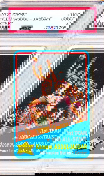 1972 Topps #163 Kareem Abdul - Jabbar PSA 2 - JUST GRADED! NEW CASE!