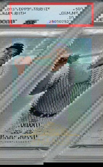 2013 TOPPS TRIBUTE #50 BABE RUTH CARD NEW YORK YANKEES PSA 10 LOW POP