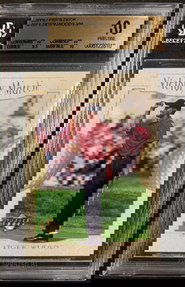 BGS 10 Tiger Woods Rookie RC 2001 Upper Deck #151 Victory March - DHL Express Air 5-6 Days with Tracking from Overseas