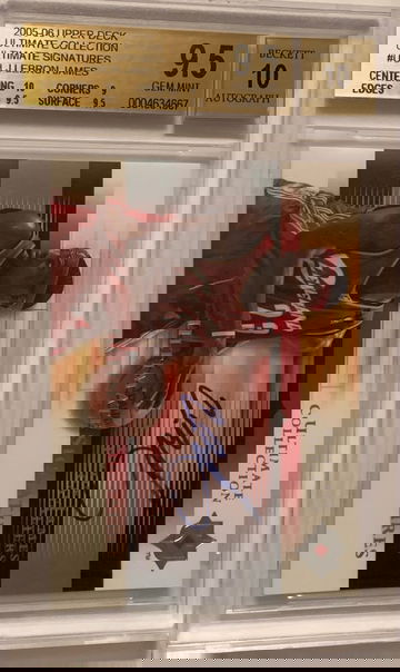 LeBron James 2005-06 Upper Deck Ultimate Collection Ultimate Signatures #USLJ BGS 9.5/10 Auto Pop 1/14 BGS 9.5's