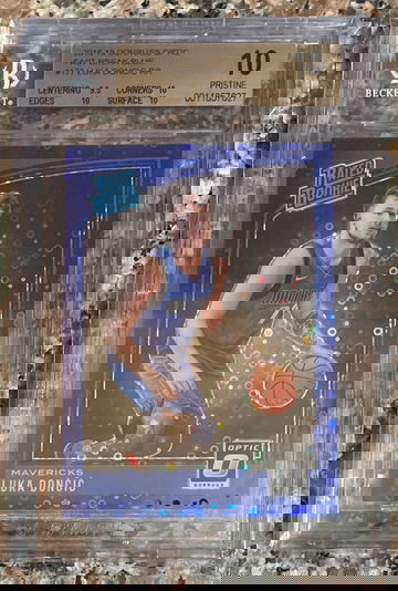 2018 Donruss Optic Fast Break Blue #177 Luka Doncic RR BGS 10 Pristine