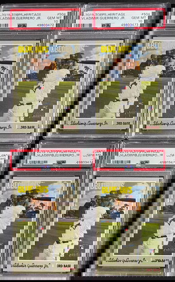 2018 topps heritage Vladimir Guerrero Jr 4 card lot psa 10 gem 