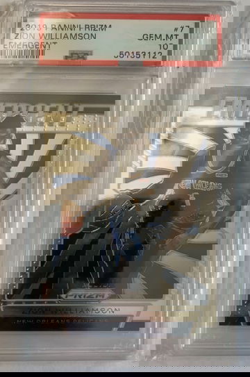 2019-20 Panini Prizm Emergent Zion Williamson #7 Rookie RC PSA 10