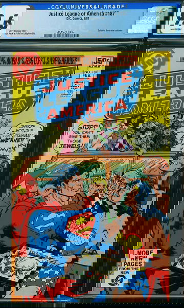 JUSTICE LEAGUE OF AMERICA #187, CGC 9.6 NM+