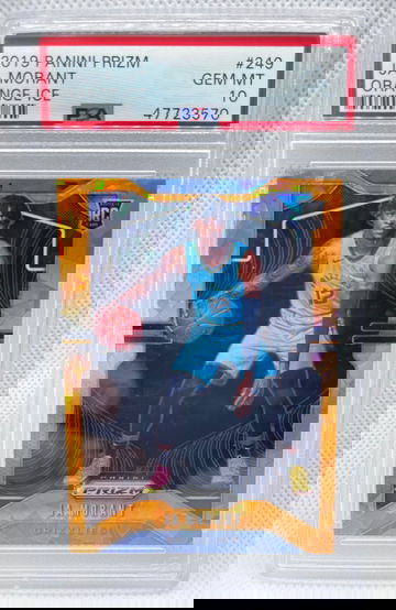 2019-20 Prizm Ja Morant Orange Ice 249 RC PSA 10