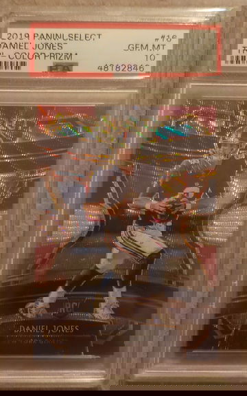 Daniel Jones 2019 Panini Select Tri-Color Prizm #/199 PSA 10