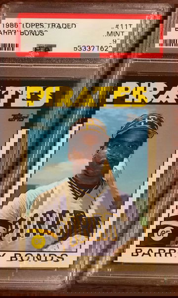 1986 Topps Traded Barry Bonds PSA 9 Rookie