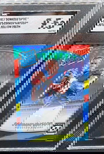 Deshaun Watson Rookie Optic Red and Yellow Prizm Graded SGC 9.5