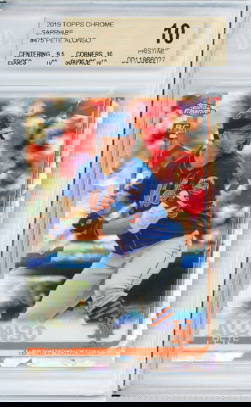 2019 Topps Chrome Sapphire Pete Alonso #475 BGS 10