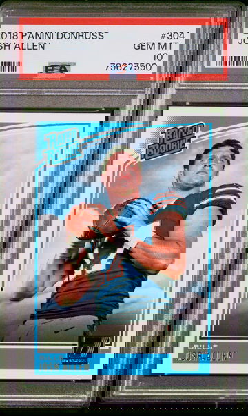 2018 Donruss Rated Rookies #304 Josh Allen PSA 10 GEM MINT Buffalo Bills