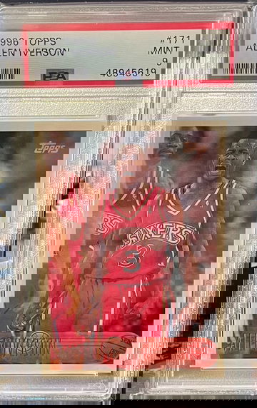 1996 Topps #171 Allen Iverson RC PSA 9 Mint