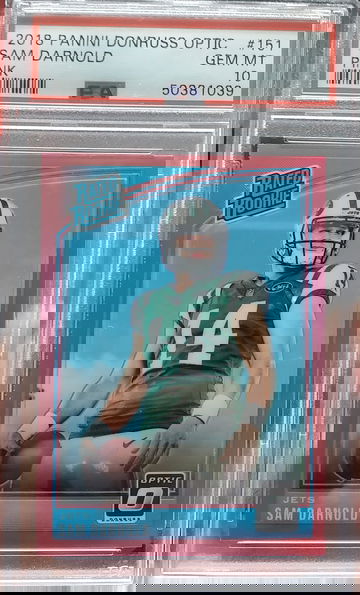 2018 Panini Donruss Optic Sam Darnold PINK PSA 10 GEM MINT