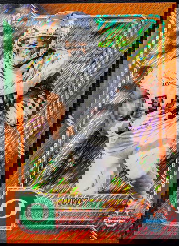 2025 Bowman Chrome University Orange Shimmer Refractor #166 Justius Lowe /25