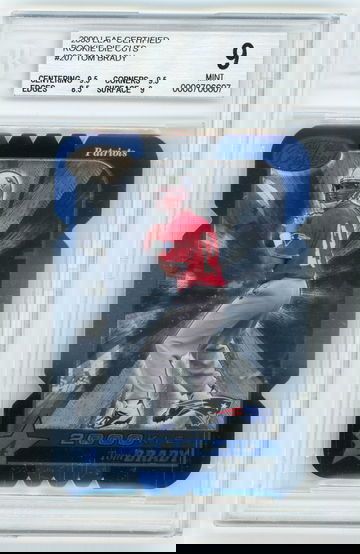 TOM BRADY 2000 Leaf Certified Die Cuts Rc #143/1500