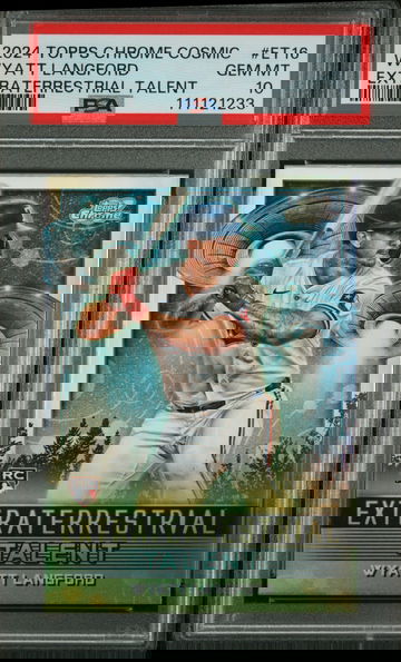 2024 Topps Chrome Cosmic Wyatt Langford #ET16 RC PSA 10