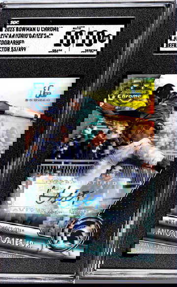 2023 Bowman Chrome U University ANTONIO GATES JR 1st Refractor Auto /499 MSU