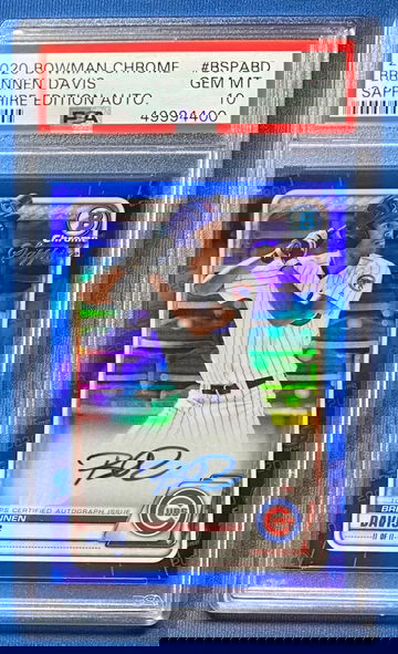 Brennen Davis 2020 Bowman Sapphire Auto PSA 10