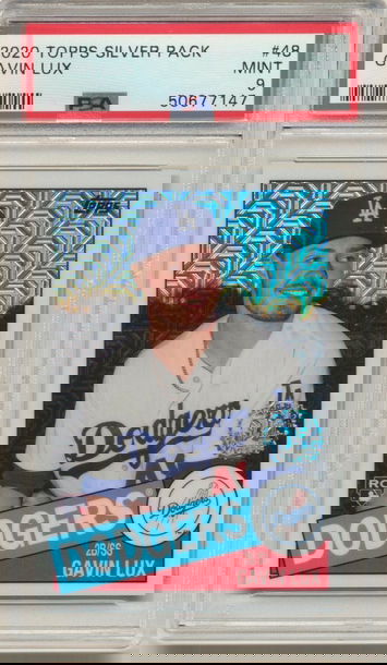 PSA 9 MINT! GAVIN LUX 2020 TOPPS SILVER PACK ROOKIE CARD DODGERS RC #85C-48