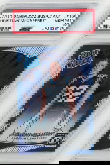 2017 panini donruss optic christian mccaffrey psa 10
