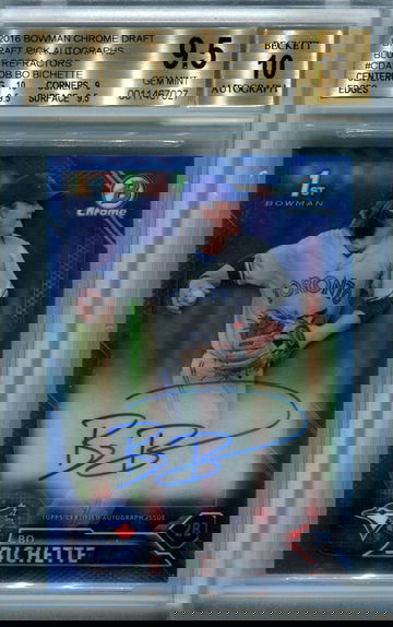 2016 Bowman Chrome blue refractor /150 Bo Bichette BGS 9.5 auto 10