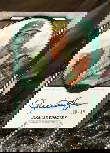 2024 Topps Tier One ROLLIE FINGERE Next Level AUTO Green /49 COLOR MATCH HOF