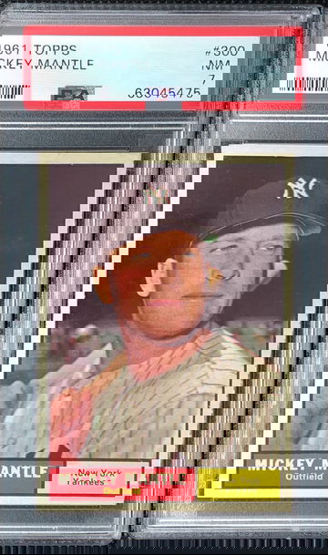 1961 Topps #300 Mickey Mantle PSA 7 NM