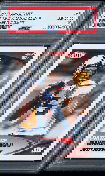 2017 Sage Hit Premier Draft #5 Patrick Mahomes Rookie RC Gem Mint PSA 10