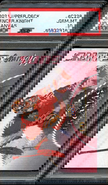 2021 Upper Deck Canvas Young Guns Spencer Knight PSA 10