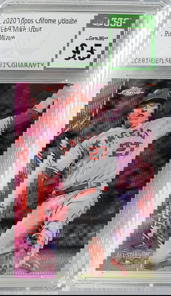 2020 Topps Chrome Update Pink Wave Mike Trout #U-69 CSG 9.5