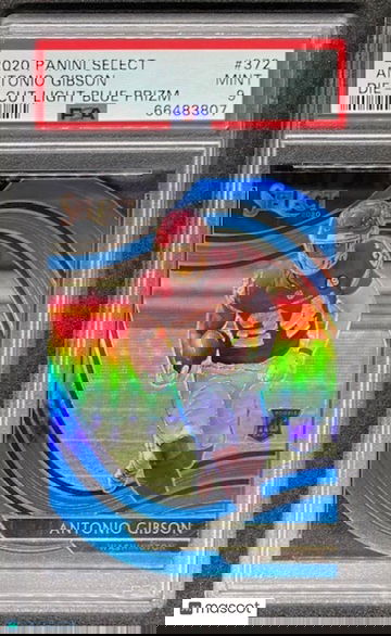 Antonio Gibson 2020 Select Field Level Die-Cut Light Blue #372 RC Rookie PSA 9