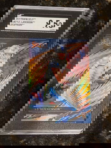 2019 Panini Select Field Level Silver Prizm T.J. Hockenson RC SGC 9.5 Lions #215