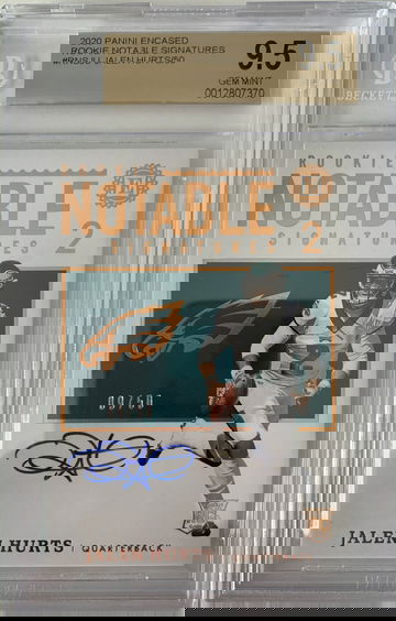 Jalen Hurts Encased Rookie Notable Signatures