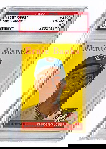 1958 Topps #310 Ernie Banks PSA 6 EX-MT Chicago Cubs