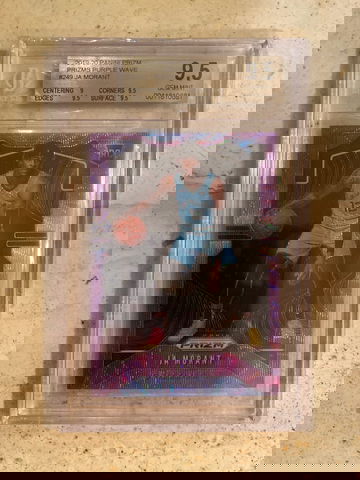 2019-20 Ja morant Prizm Purple Wave BGS 9.5