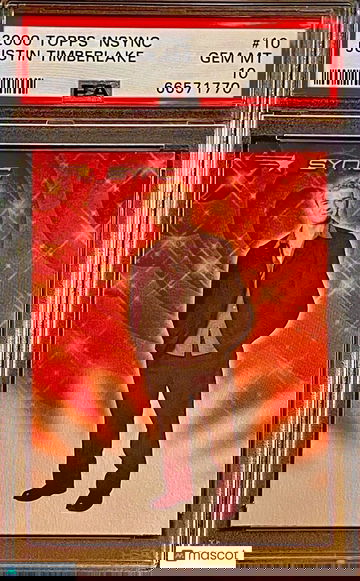 POP 2 PSA 10 RC Justin Timberlake 2000 Topps NSYNC Rookie Red Galaxy Holo Promo