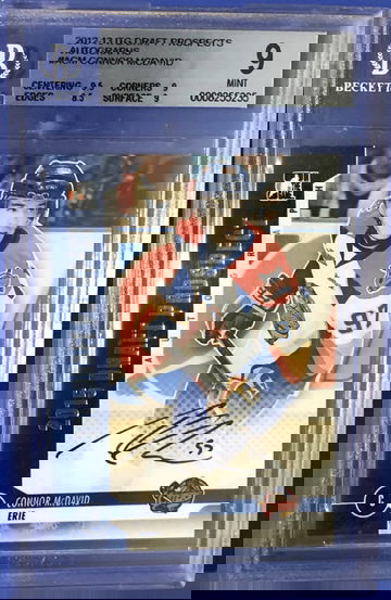 2012-13 ITG Draft Prospects #ACM Silver Connor McDavid Autographs BGS 9 Mint On Card Auto 10