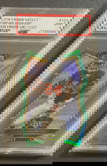 Jordan Howard Green Select Rookie PSA 9 SSP /5 Rare