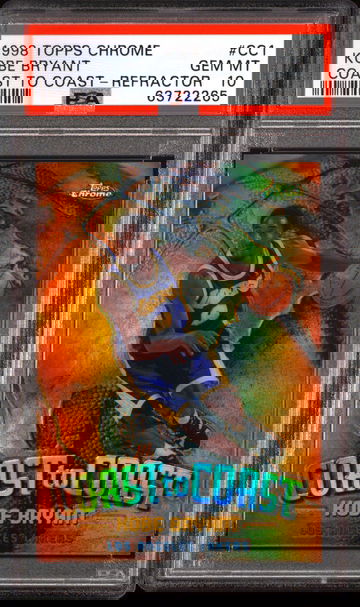 1998 Topps Chrome Kobe Bryant Coast To Coast Refractor PSA 10! 