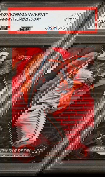 2023 Bowman’s Best Red Refractor #10/10 Gunnar Henderson PSA 9 RC