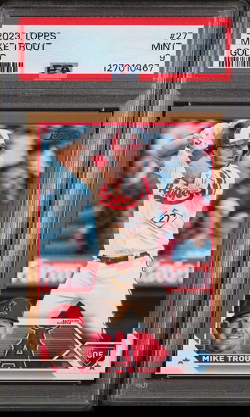 2023 Topps Topps Gold Mike Trout #27 /2023 PSA 9