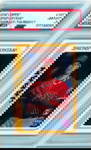 2018 Topps Throwback Thursday #107 Shohei Ohtani PSA 8!