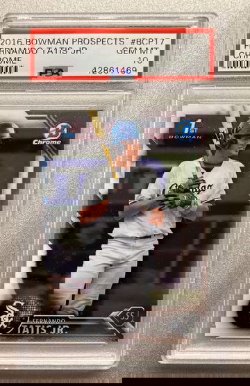 FERNANDO TATIS JR 2016 BOWMAN CHROME ROOKIE PSA 10 GEM MINT 