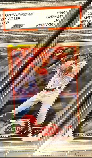 2023 Topps Chrome Refractor Spencer Steer PSA 10 Gem Mint #146 