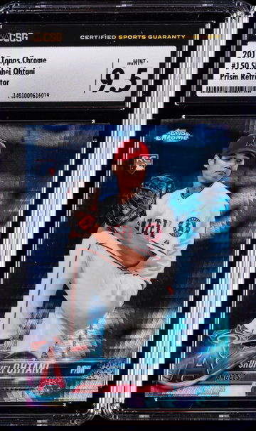 2018 Topps Chrome Prism Refractor Shohei Ohtani CSG 9.5