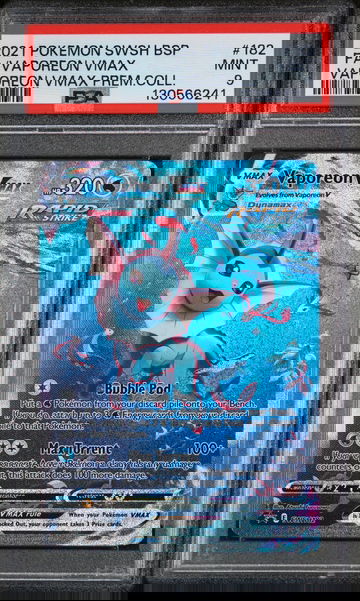 2021 Pokemon Sword and Shield Promo Premium Collection Vaporeon Vmax #SWSH182 PSA 9