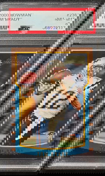 2000 Bowman Football Tom Brady #236 Rookie Card RC Graded PSA 8 NM-MINT 