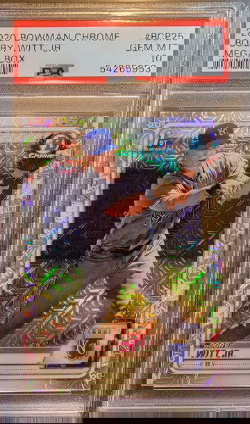 2020 Bowman Chrome Bobby Witt Jr. Mega Refractor PSA 10