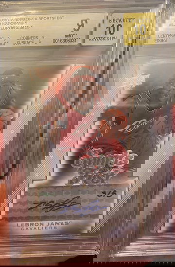2008 Upper Deck Sportsfest Lebron James AUTO 3/5 BGS 9/10 MINT