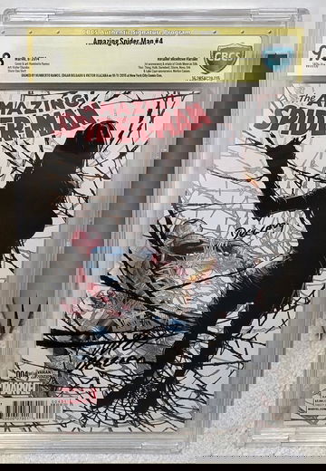 Amazing Spider-Man #4 (2014) CBCS 9.8 not CGC SS - 1:10 Ramos Variant 3x Signed 1st Silk Marvel Comics Key