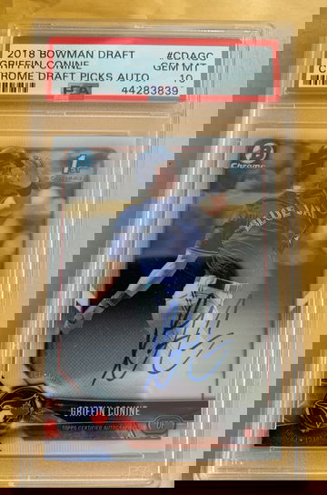 2018 bowman draft griffin conine psa 10 